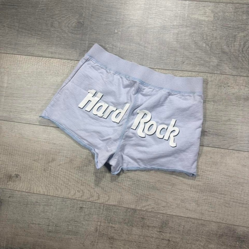 Women's vintage Y2K emo‎ grunge blue and white shirt shirts Hard Rock Cafe XS